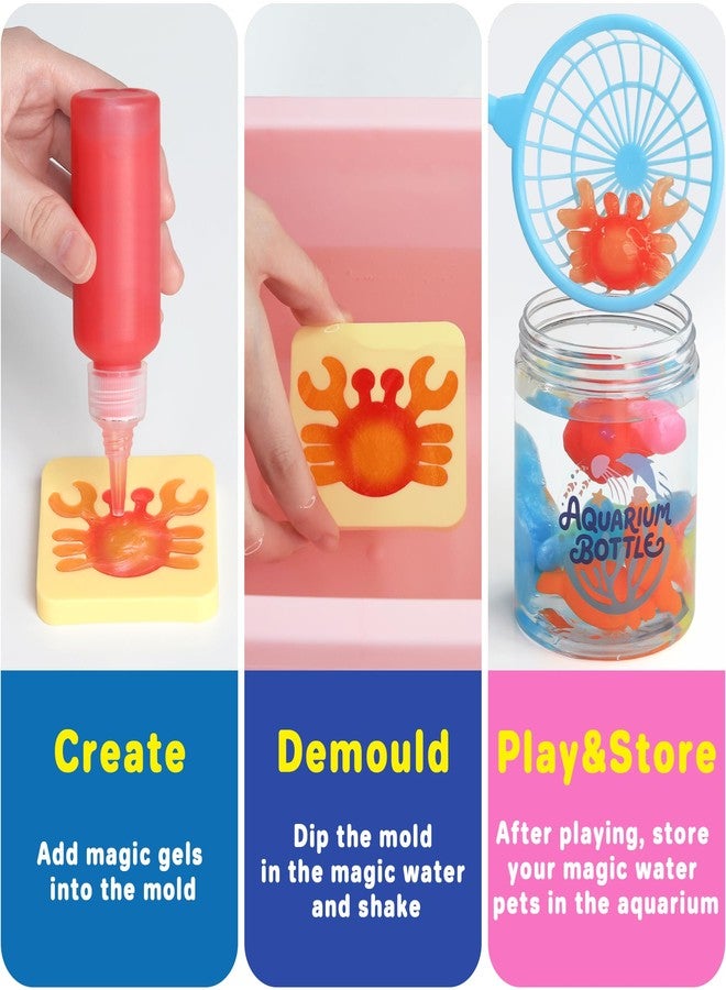 MINISENTIALS Magic Water Elf Toy Kit - Magic Gel Water Pets with Aquarium Bottle - Make Your Own Squishies Crafts Toys - Crafts Kit for Kids Christmas Gifts Birthday for Girls Boys Age 6 7 8 9 10 Years Old - Image 2