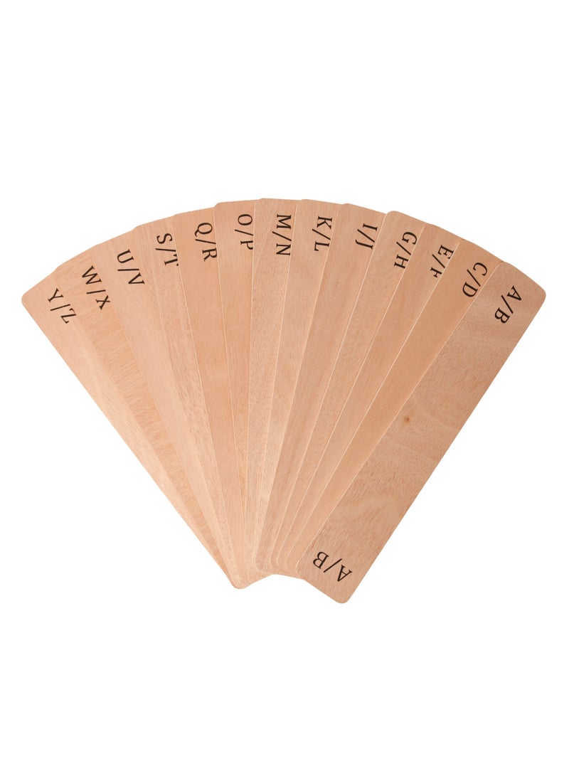 أم جي آي مجي الخشب الرقائقي سجل فواصل 13 قطعة/المجموعة (من الألف إلى الياء) - Image 2