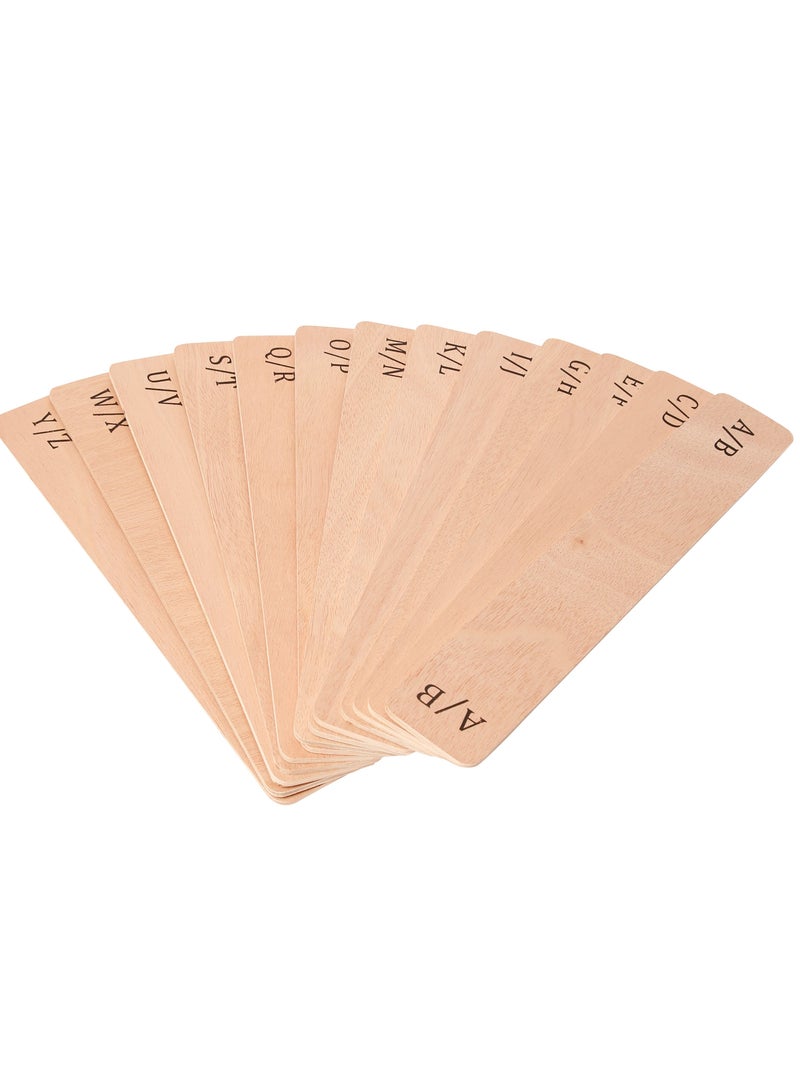 أم جي آي مجي الخشب الرقائقي سجل فواصل 13 قطعة/المجموعة (من الألف إلى الياء) - Image 1
