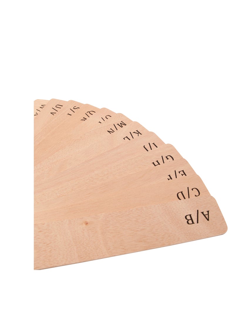 أم جي آي مجي الخشب الرقائقي سجل فواصل 13 قطعة/المجموعة (من الألف إلى الياء) - Image 3