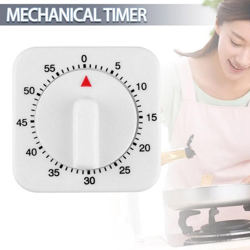 Kitchen square timer, 60-minute timer, reminder, mechanical timer - Image 2