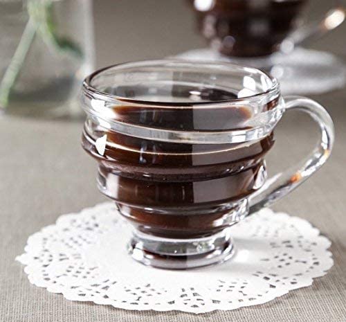 ezalla T Spiral Glass Tea Cup Honey Tea and Coffee Cup for MultiPuprose use Glass Tea Cup Set of 6 Transparent Cup Set for Home and Office Cup Set for Tea Coffee Green Tea Black Tea 200 ml - Image 3