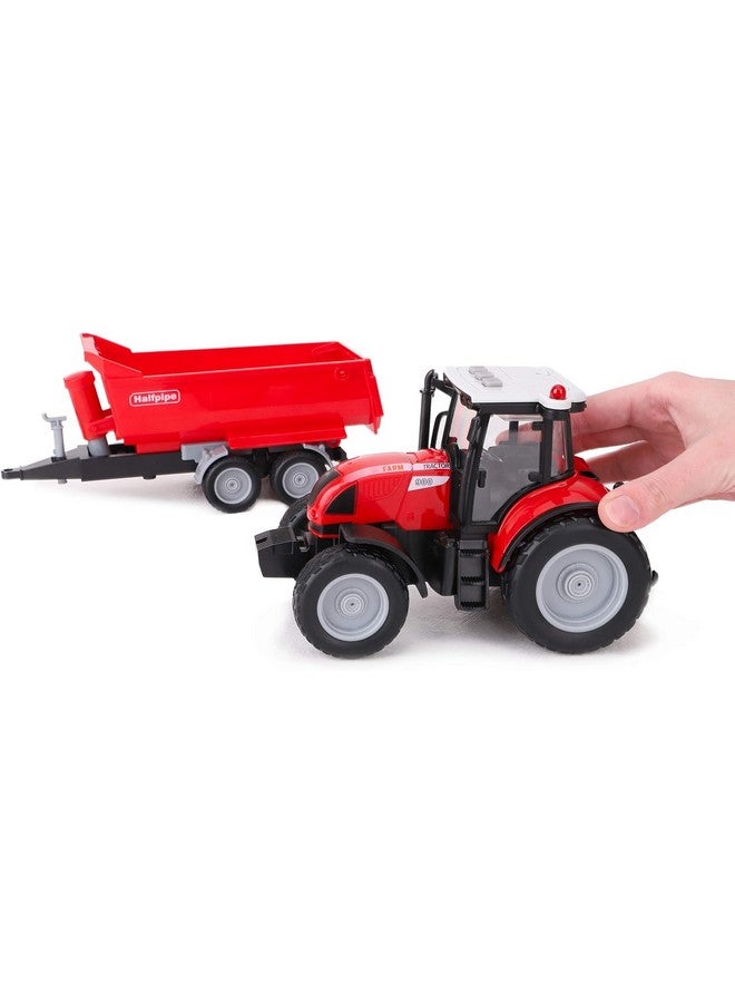 Toyland Tractor and Trailer 37cm Red with Lights and Sound - Farm Toys for Kids - Image 2