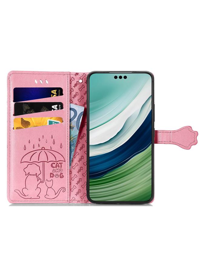 Zaboon Case For Huawei Mate 60 Pro Cat and Dog Embossed Leather Phone Case - Image 3