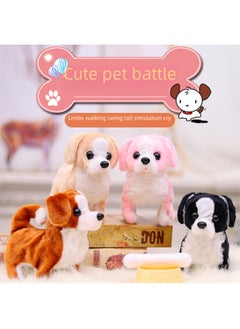 Generic Electric Plush Simulation Small White Rabbit Colorful Pets Will Walk Will Call Will Move The Mouth Will Shake Ears Long Hair Rabbit-Color:Short-haired Rabbit Brown  - Image 3