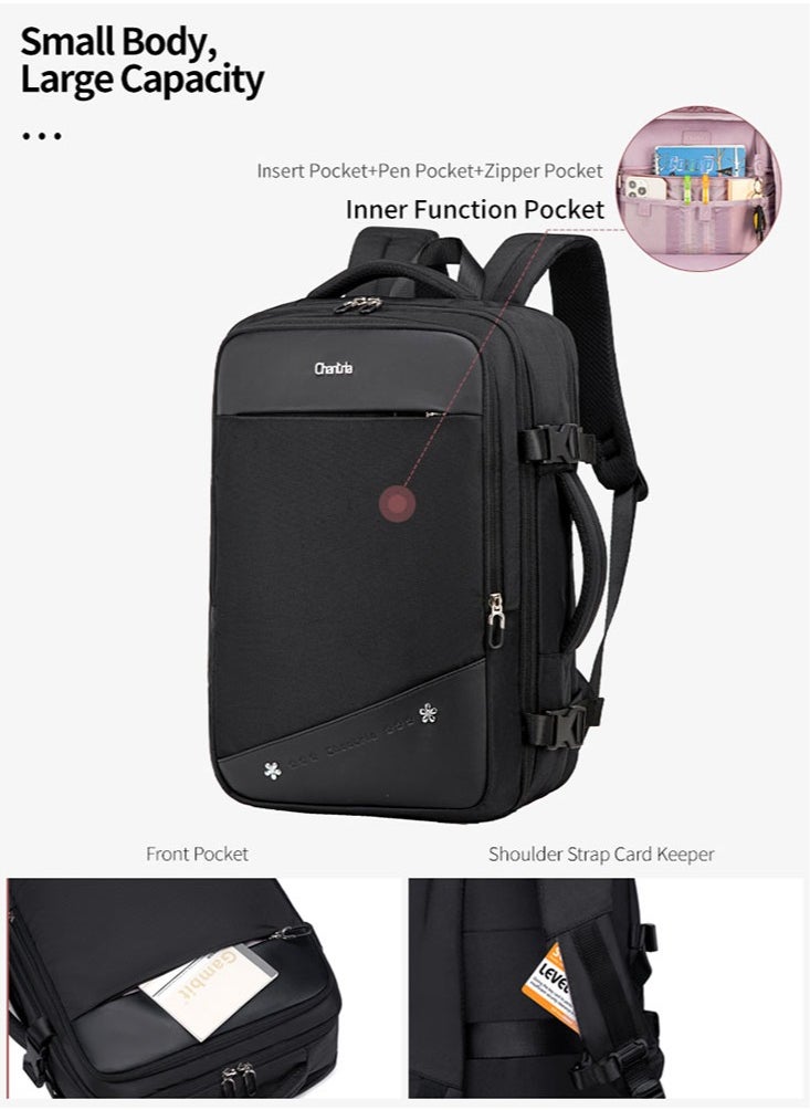Chantria - Professional Female Laptop Backpack, Women Travel Backpack with USB Charging Port, College Bookbag for Student - Image 1