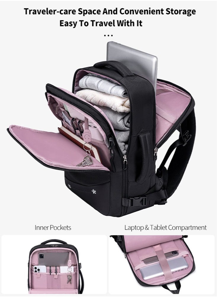 Chantria - Professional Female Laptop Backpack, Women Travel Backpack with USB Charging Port, College Bookbag for Student - Image 1