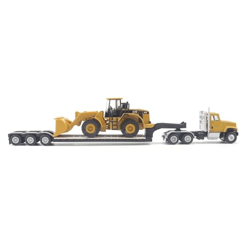 Diecast Masters ديكاست ماسترز 1/87 كاتربيلر CT681 كاب نهاري مع مقطورة منخفضة و 950G لودر بعجلات 84418 - Image 5