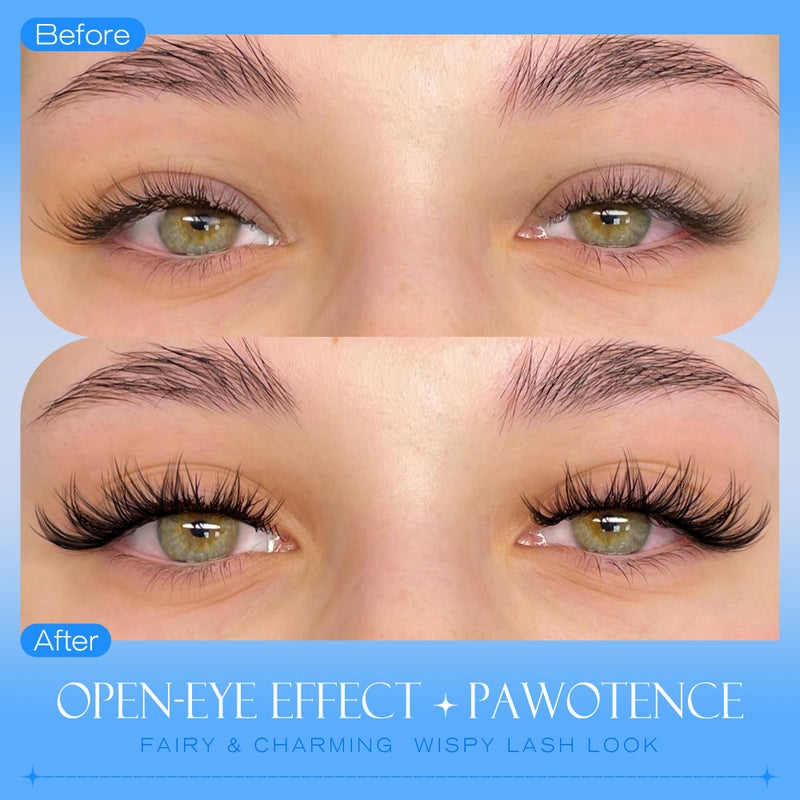 Pawotence Lash Clusters Wispy Eyelash Clusters 10-16mm Manga Individual Lashes Cluster Eyelash Extensions 168pcs Lash Extension DIY False Eyelashes Cluster Lashes with Soft Thin Band - Image 2