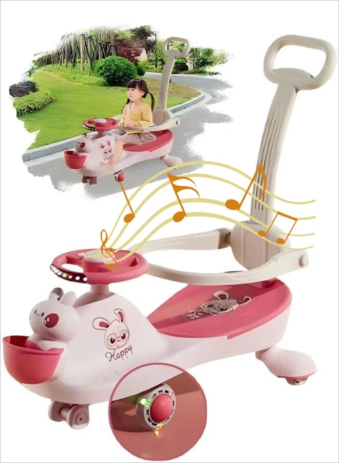 Ride on Toys for Kids,Magic Swing Ride on Car,Twist Car with Music and Light,Silent and Anti-Rollover,Storage Space and Push Handle,Ideal Car Toys for Kids and Toddler - Image 1