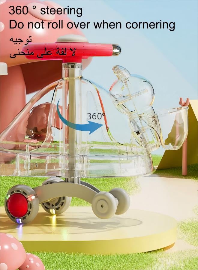 Ride on Toys for Kids,Magic Swing Ride on Car,Twist Car with Music and Light,Silent and Anti-Rollover,Storage Space and Push Handle,Ideal Car Toys for Kids and Toddler - Image 2