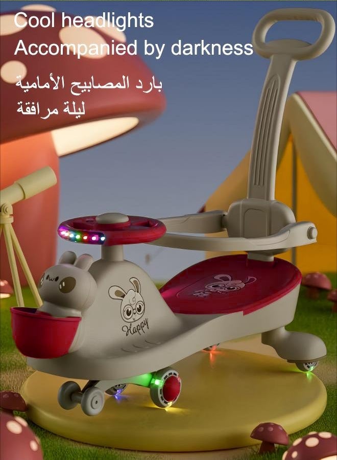 Ride on Toys for Kids,Magic Swing Ride on Car,Twist Car with Music and Light,Silent and Anti-Rollover,Storage Space and Push Handle,Ideal Car Toys for Kids and Toddler - Image 3