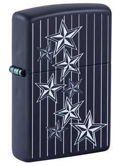 Zippo 48188 239 Star Design Navy Matte Windproof Lighter  - Image 1