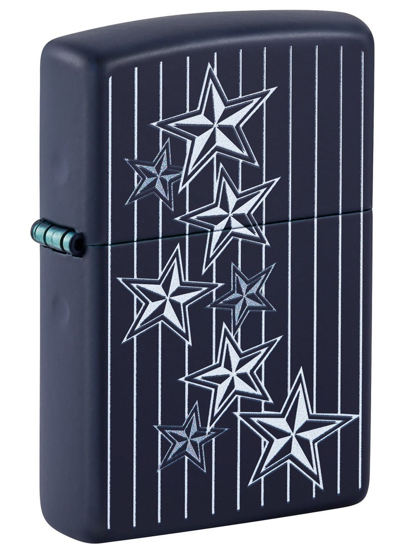 Zippo 48188 239 Star Design Navy Matte Windproof Lighter  - Image 1