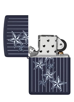 Zippo 48188 239 Star Design Navy Matte Windproof Lighter  - Image 4