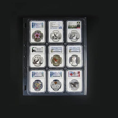 MUDOR Coin Slab Sleeves, 9 Pocket Encap Coin Storage Sheet for PCGS NGC Certified Holder, PVC Free,Suitable for Collection Tokens, Medallions, Badges (1) - Image 1