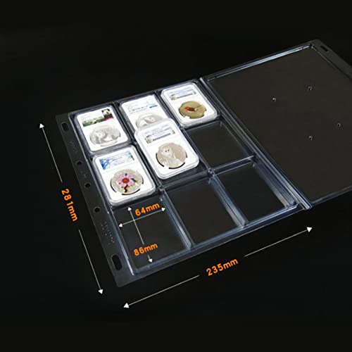 MUDOR Coin Slab Sleeves, 9 Pocket Encap Coin Storage Sheet for PCGS NGC Certified Holder, PVC Free,Suitable for Collection Tokens, Medallions, Badges (1) - Image 2