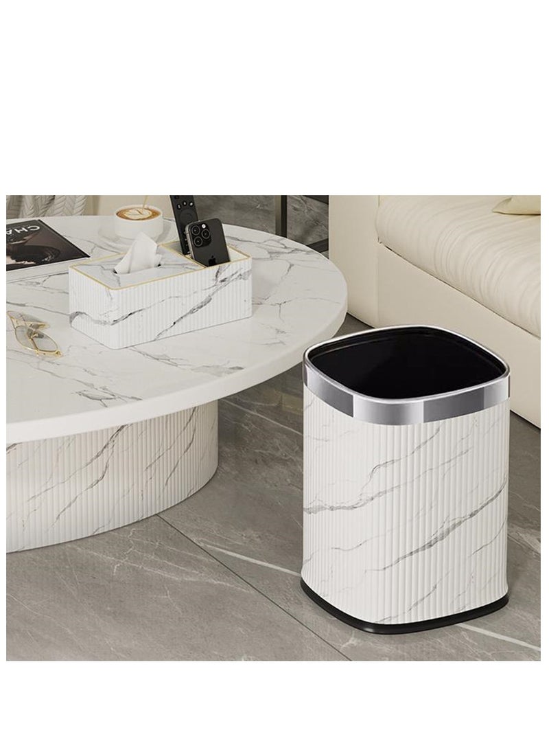 Golden Purchase Products Kitchen Trash Can, Bathroom Trash Can, Plastic Large Capacity Trash Can, Household Square Trash Can, Air Pressure Adsorption Without Cover（12L)） - Image 3