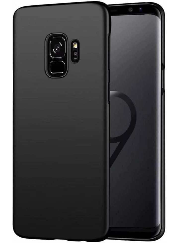 erorex حافظة هاتف رفيعة للغاية متوافقة مع سامسونج جالاكسي S9، حافظة حماية صلبة من مادة PC باللون الأسود 5.8 إنش - Image 1