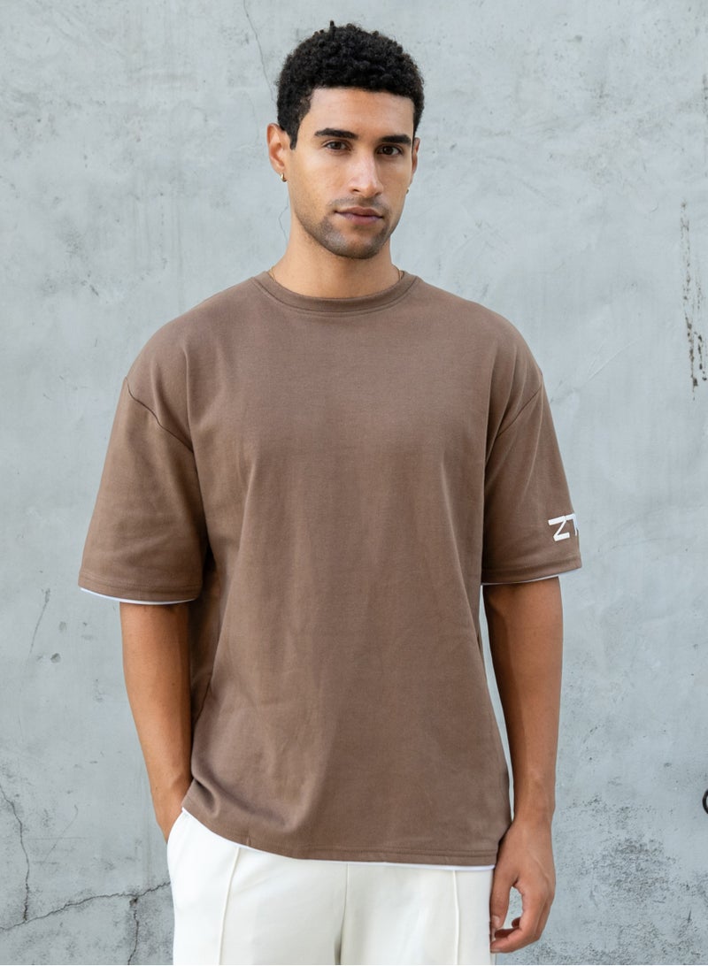 Ztoiq ZTOIQ Men’s Premium Oversized Tapestry T-Shirt with Applique Detailing | High-Quality Streetwear  - Image 1
