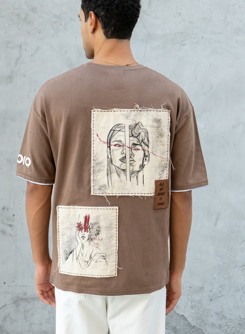 Ztoiq ZTOIQ Men’s Premium Oversized Tapestry T-Shirt with Applique Detailing | High-Quality Streetwear  - Image 3