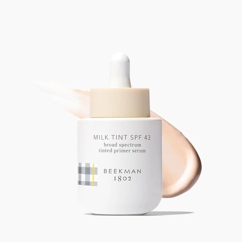 Beekman 1802 Milk Tint Face SPF 43  Oxybenzone Free  1 oz  Tinted Mineral Sunscreen Makeup Primer  Moisturizer  Blends Seamlessly  Good for Sensitive Skin  Cruelty Free