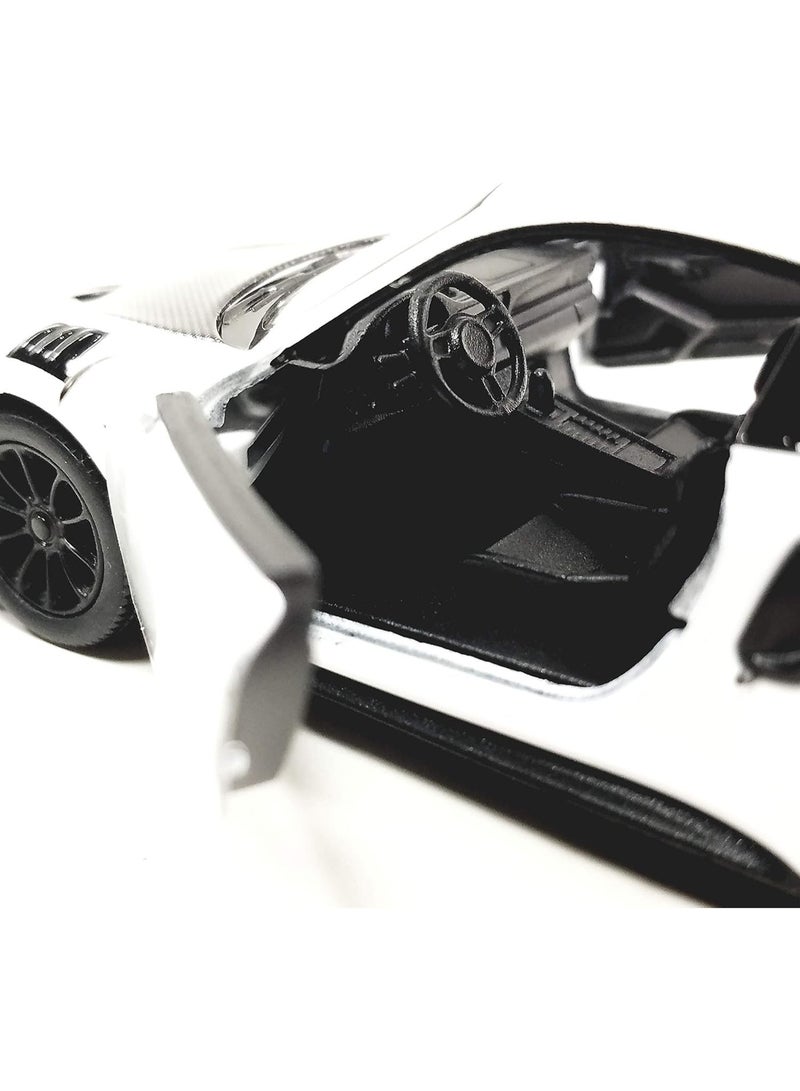 1:36 Alloy Sports Car Model Toy, Sports Car Design With Openable Doors , Pull-Back Alloy Die-Cast Car Model Toy , Ornament Racing Alloy Antique Collection Toy Car , Birthday Party Gift For Boys Girls, Collectible Toy Car, White , 12.5*5.5*3.5 cm - Image 3