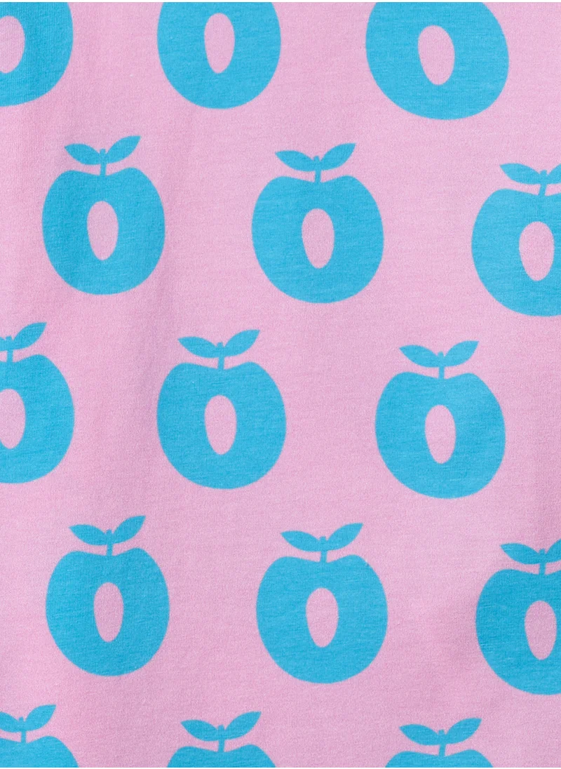 سموفولك Long-sleeved baby body with apples