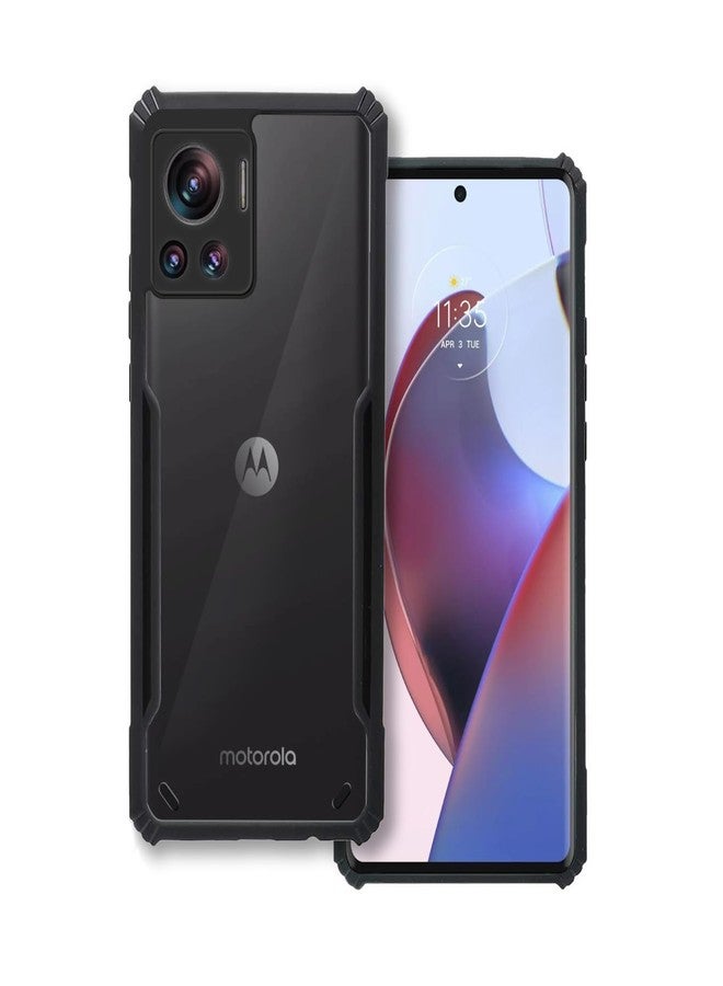 Plus 360 Degree Protection Black Border Back Cover for Motorola Moto Edge 30 Ultra - Black - Image 1