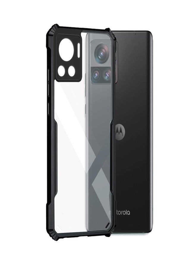 Plus 360 Degree Protection Black Border Back Cover for Motorola Moto Edge 30 Ultra - Black - Image 2