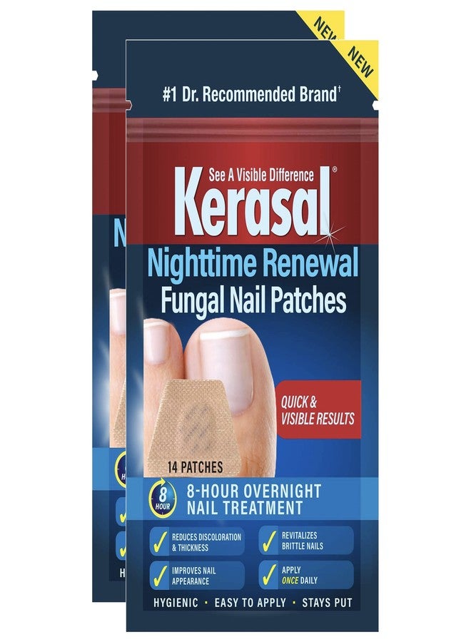 Kerasal Nighttime Renewal Fungal Nail Patches - 14 Patch Twin Pack - Overnight Nail Repair for Nail Fungus Damage & Nail Renewal - Image 2