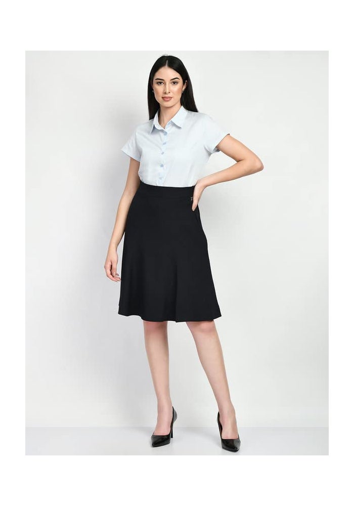 Exude Blue Short Sleeve Shirt for Women - Image 5
