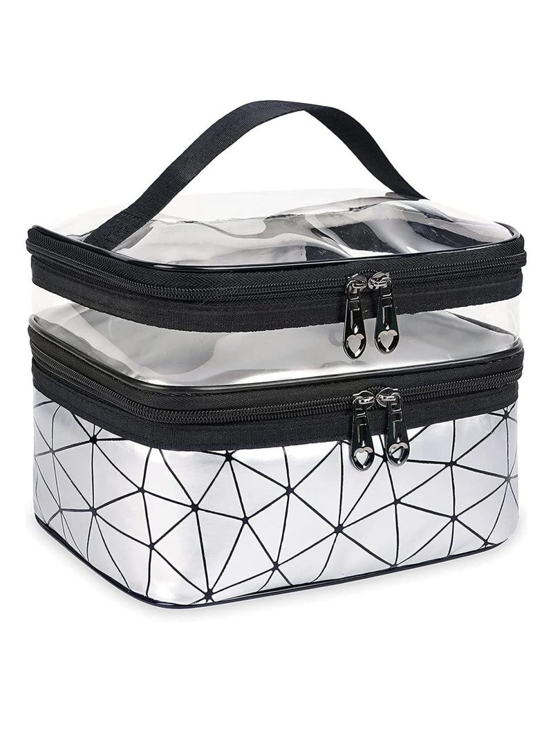 Multifunctional Double Layer Cosmetic Bag - Image 1