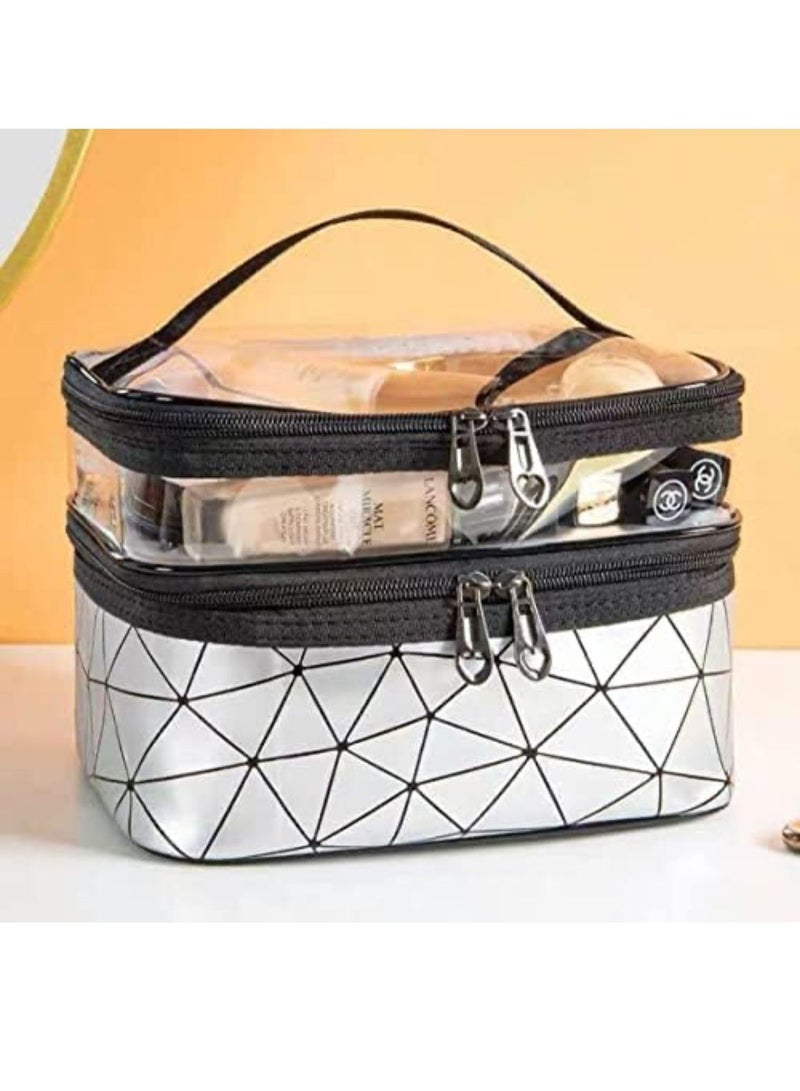 Multifunctional Double Layer Cosmetic Bag - Image 3