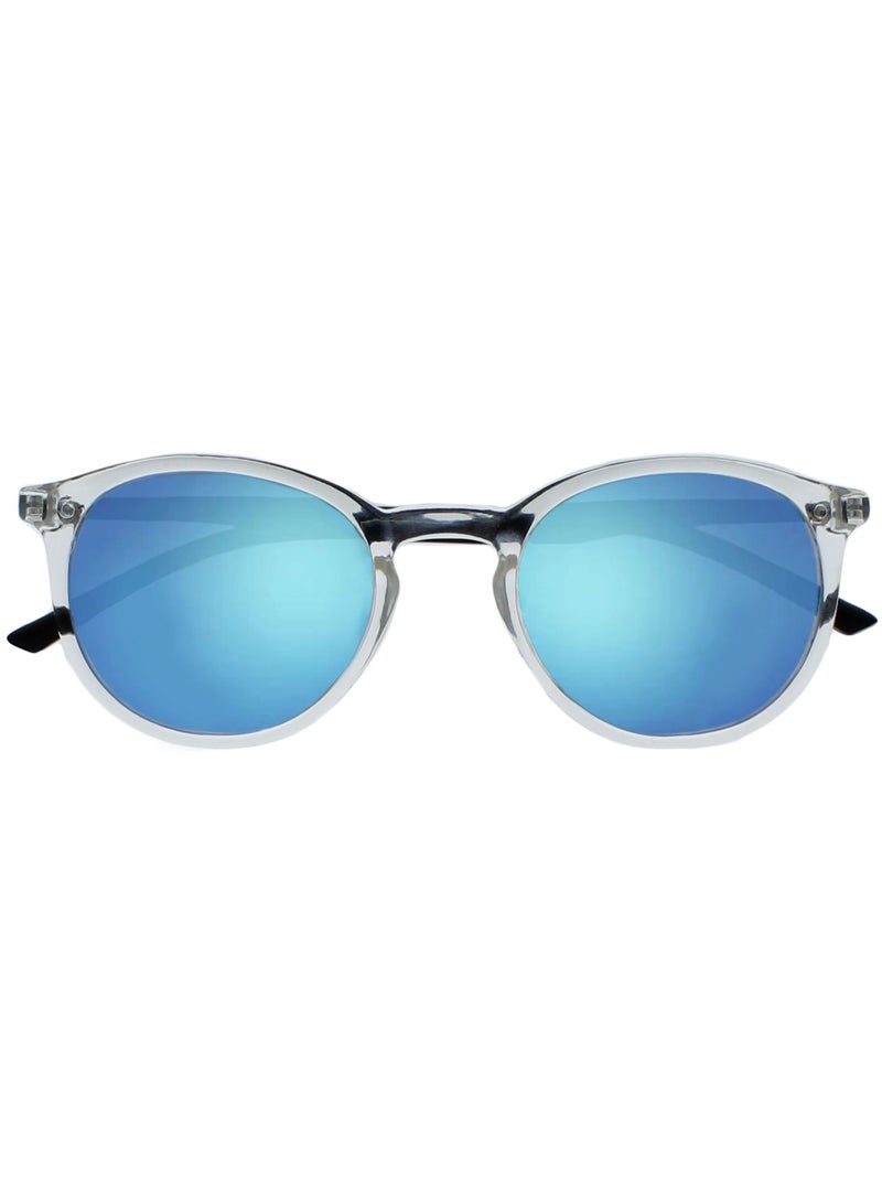 OPULIZE MET Reading Sunglasses for Women Men - Slim Round Frame - Tinted UV400 Protection Lens - Spring Hinges - Clear +2.50 - Image 1