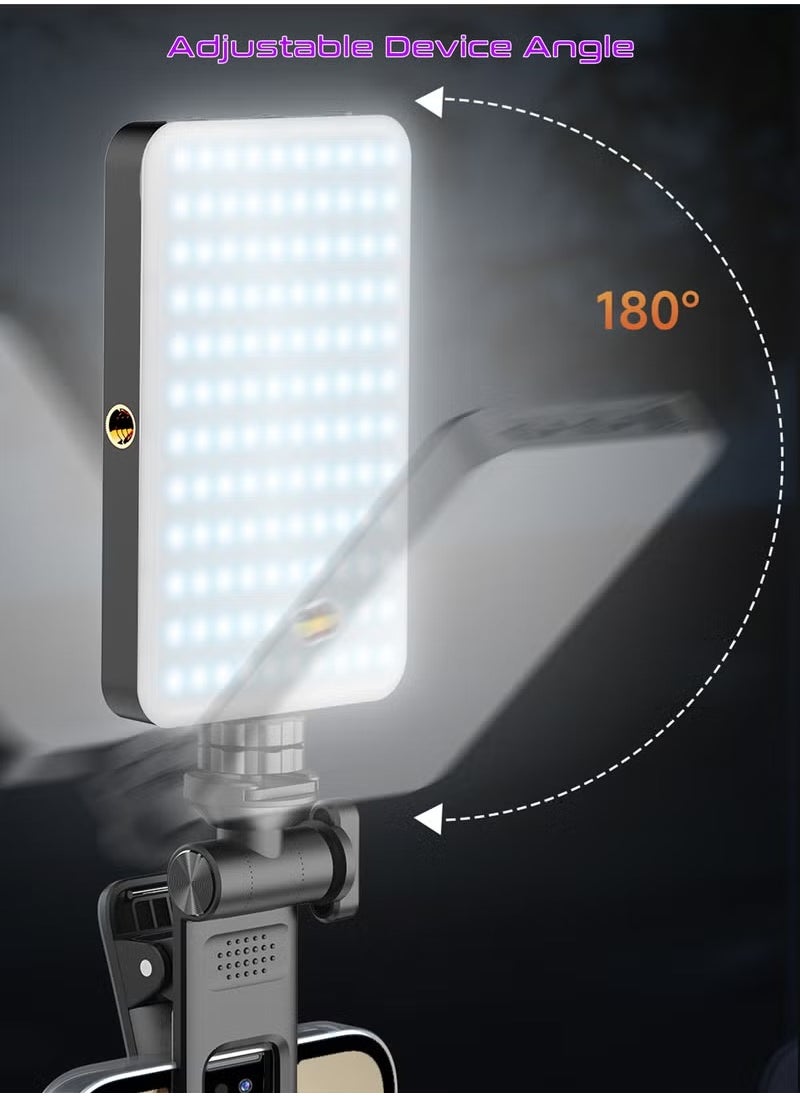 AiQi RGB Video Light - Portable LED Camera Light Panel - 360° Full Color - CRI≥95 - 3000 mAh Battery - 10 Lighting Effects - Photography Fill Light - Mobile Light - Portable LED Camera Light - For Selfies Video, Conferencing, Photography, ikTok, YouTube, Vlog Shooting  - Image 1
