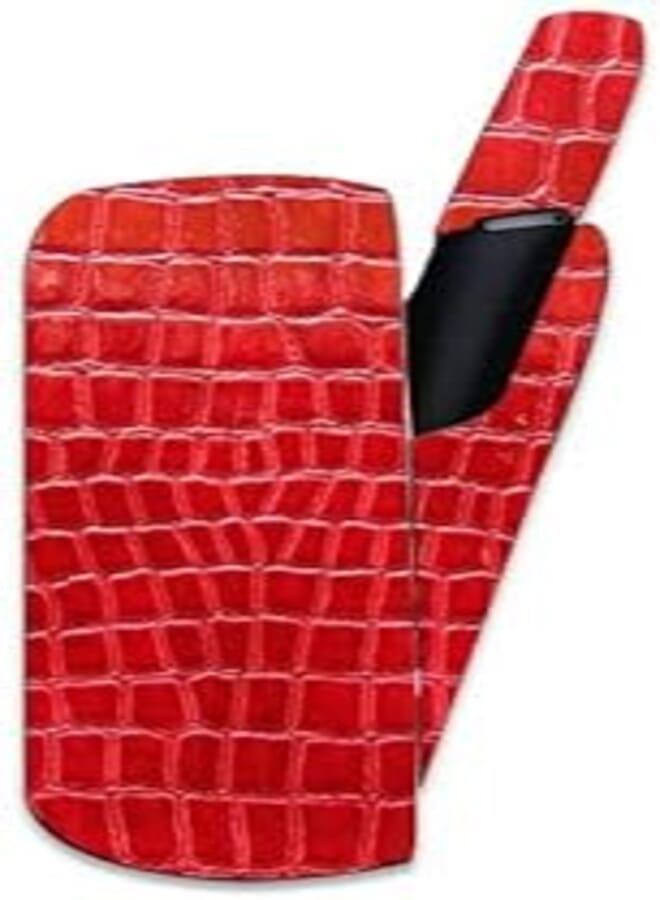 OZO Skins Luxury Red Leather Snack (SL107RLS) Sticker For Iqos