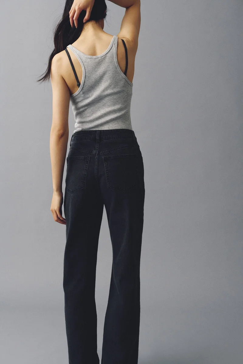 H&M  Wide High Jeans for Women | Best Price UAE