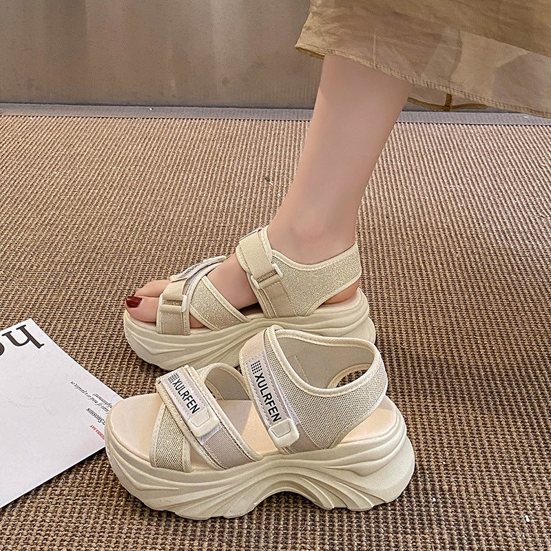 Sports Sandals Women'S 2023 Style Platform Platform Women'S Shoes Cyber Celebrity High Heel Fashionable Roman Casual Shoes - Image 4