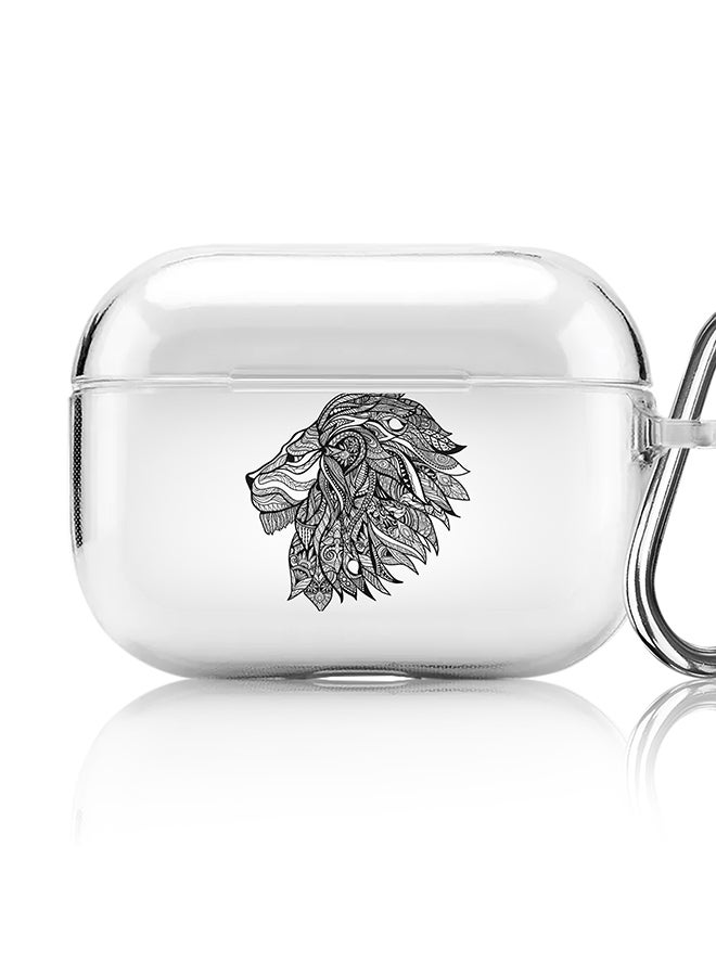 Stylizedd Classic Clear printed Case for Apple AirPods Pro 2nd Generation Thin Transparent Cover [Designed for Apple AirPods Pro 2nd Generation] - Lion Abstract - Image 1
