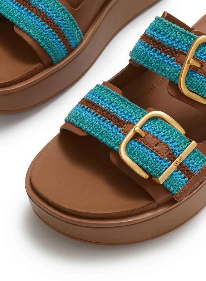 فيت فلوب GEN-FF MAX BUCKLE STRIPE-WEBBING TWO-BAR SLIDES