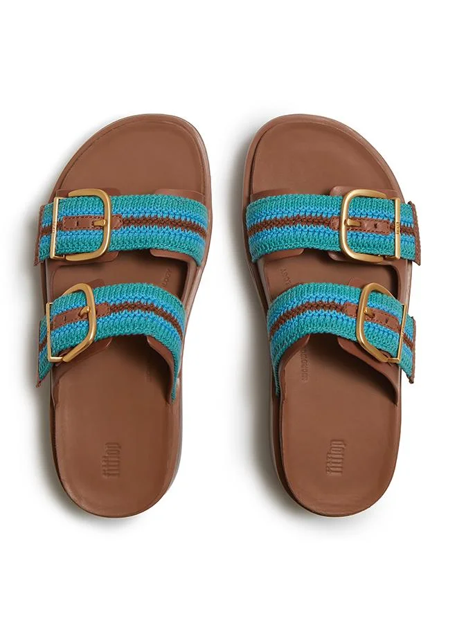 فيت فلوب GEN-FF MAX BUCKLE STRIPE-WEBBING TWO-BAR SLIDES