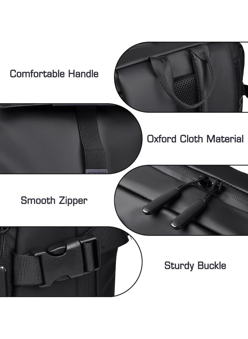 حقيبة ظهر كاجوال مزدوجة الكتف من قماش أكسفورد عالية الجودة المقاوم للماء بسعة كبيرة [20-39] لترًا، إغلاق بسحاب مع جيب أمامي قابل للتوسيع لكرة القدم والخوذة و حجرة كمبيوتر محمول و أحزمة قابلة للتعديل حقيبة متعددة الوظائف للسفرو حقيبة كمبيوتر محمول مقاس 15.6 بوصة و حقيبة ظهر جامعية للأمتعة والرياضة للنساء والرجال - 45×28×13 سم - Image 5