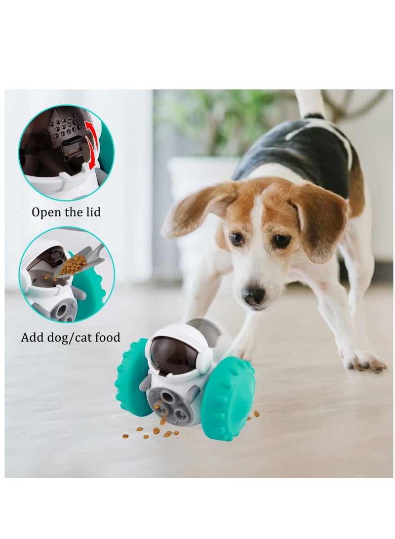 SYOSI Interactive Dog Toy Treat Dispensing Puppy Toys Automatic Durable Puzzle Toy Slow Feeder for Improve IQ, Reduce Boredom, Automatic  Food Dispensing Toy for Small Medium Large Dogs Cats,   Blue - Image 1