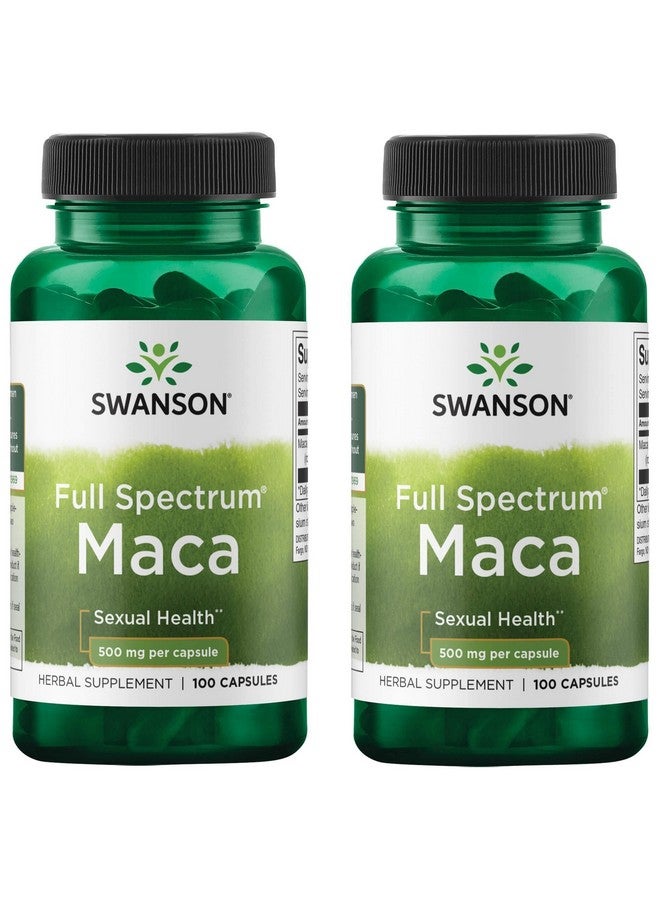 SWANSON سوانسون ماكا 500 ملليجرام 100 كبسولة (عبوتين)