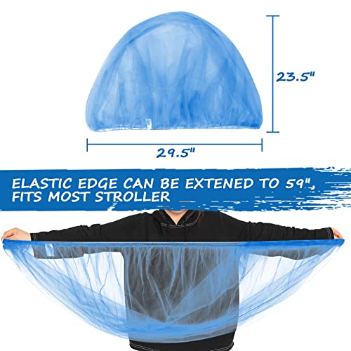 Coldwind Mosquito Net for Stroller Baby Mosquito Netting for Strollers, Bassinets, Cradles, Playards, Pack N Plays and Portable Mini Crib, Baby Insect Netting, Blue - Image 3
