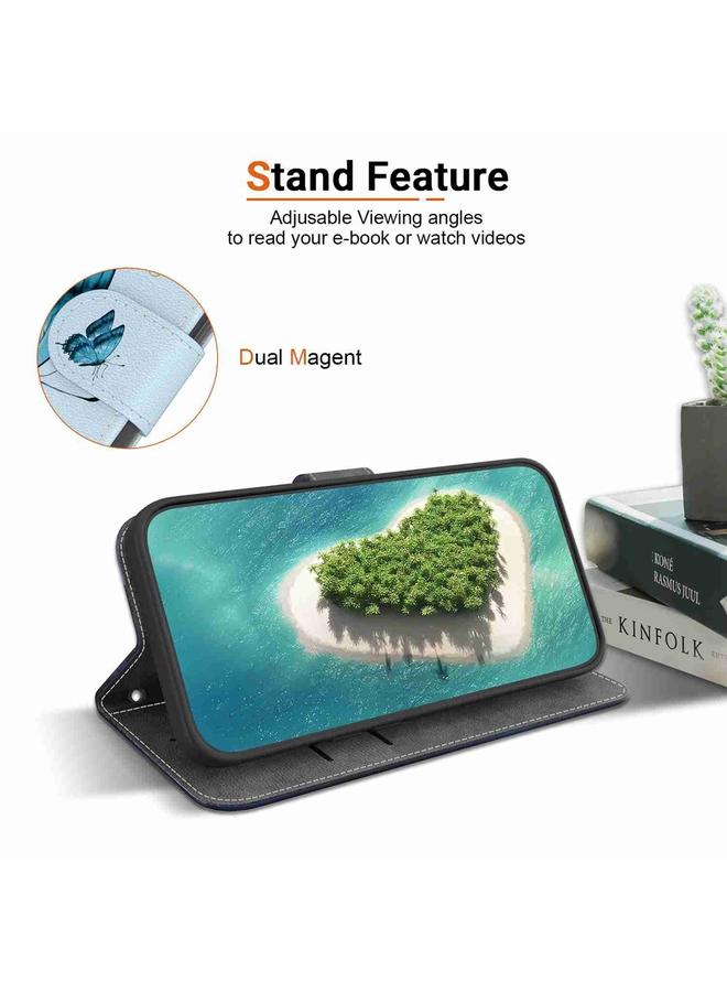 S-TOP Case For Samsung Galaxy S24 5G Crystal Texture Colored Drawing Leather Phone Case - Image 5