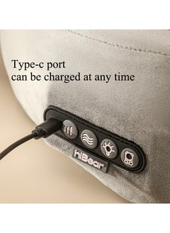 General Home use C-type neck massager multifunctional portable pillow kneading cervical vertebra office nap neck and shoulder massage pillow (C-type massager 4 functions 2 heads kneading vibration + hot compress)  - Image 3