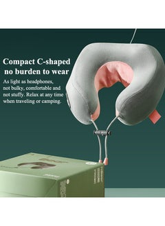 General Home use C-type neck massager multifunctional portable pillow kneading cervical vertebra office nap neck and shoulder massage pillow (C-type massager 4 functions 2 heads kneading vibration + hot compress)  - Image 2