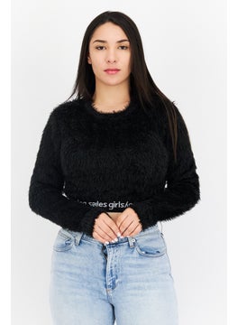 Women Round Neck Long Sleeve Brand Logo Crop Top, Black - pzsku/Z99C22783F63A8817E443Z/45/_/1724350875/9cbf8c72-52aa-44fc-b821-a63b6c223531